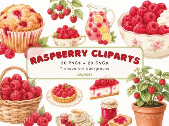 Download Raspberry Watercolor Cliparts Summer PNG - Png Collection
