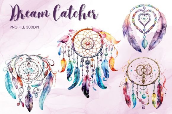 Download Dreamcatcher Watercolor Boho Clipart PNG - Png Collection