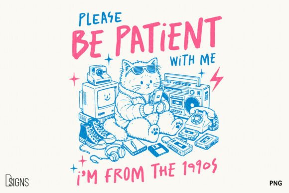 Download Sarcastic Quote Retro 90s Funny Cat PNG - Png Collection