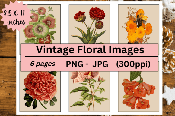 Download Vintage Floral Digital Images - Digital images Collection