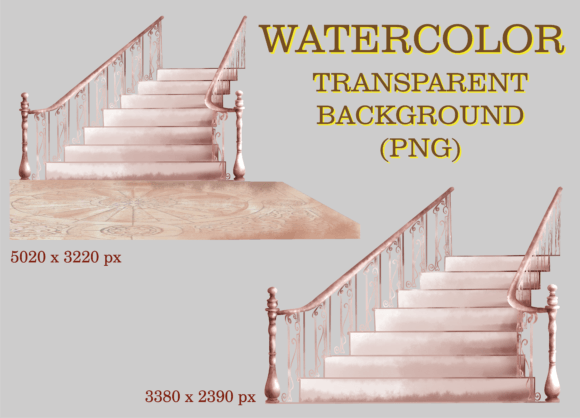 Download Vintage Watercolor Roman Stairs PNG - Png Collection