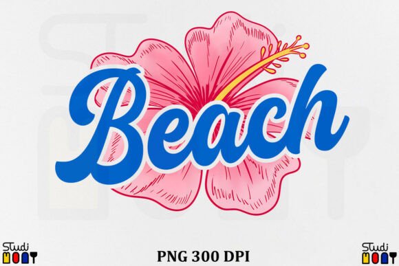 Download Summer Beach Flower Vintage Design PNG - Png Collection