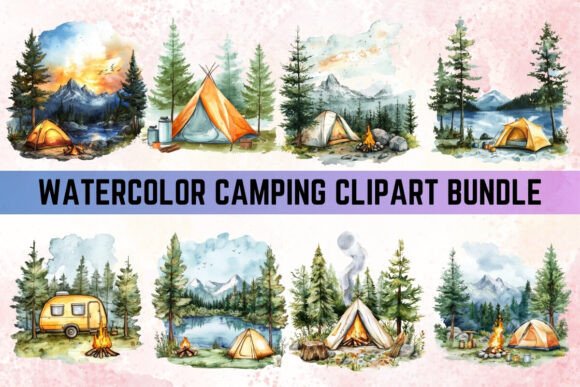 Download Watercolor Camping Clipart - Travel Png - Png Collection