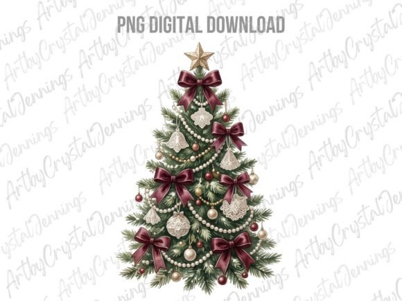 Download Vintage Holiday Christmas Tree PNG - Png Collection
