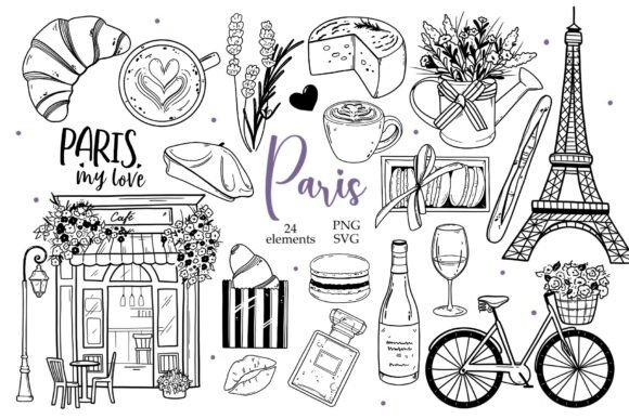 Download Hand Drawn Paris Clipart PNG SVG - Png Collection
