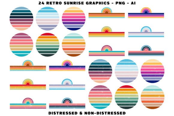 Download Retro Sunrise Png Graphics - Png Collection