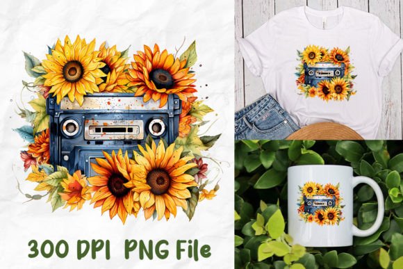 Download Retro Old School Cassette Sunflower - Old school Collection