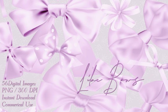 Download Lilac Bows Ribbons Digital Images PNG - Png Collection