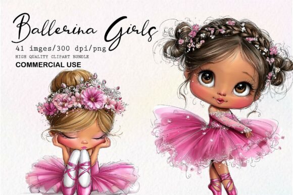 Download Whimsical Ballerina Girls PNG Clipart - Png Collection