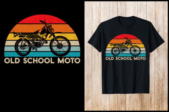 Download Old School Moto Bike T-shirt - Old school Collection