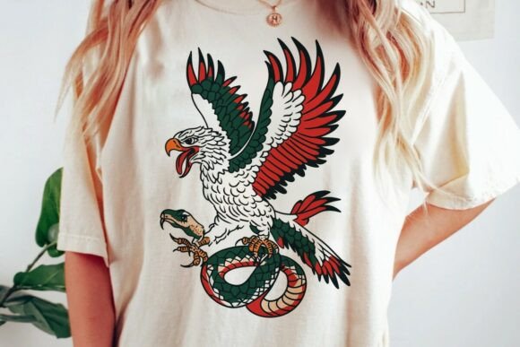 Download Eagle VS Snake Tattoo Style Art Png - Png Collection