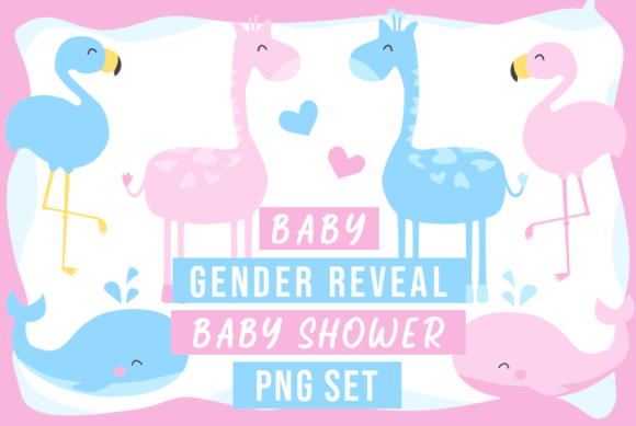 Download Gender Reveal Png Set Baby Shower Child - Png Collection