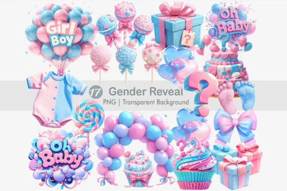 Download Gender Reveal Clipart PNG Bundle - Png Collection