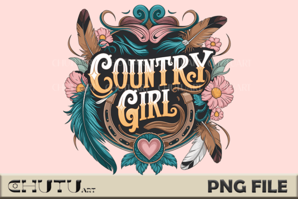 Download Country Girl Floral Typography PNG - Png Collection