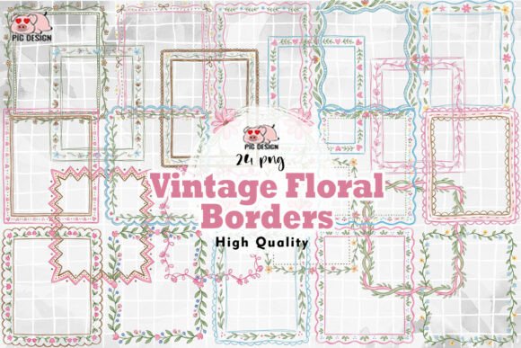 Download Vintage Floral Borders PNG - Png Collection